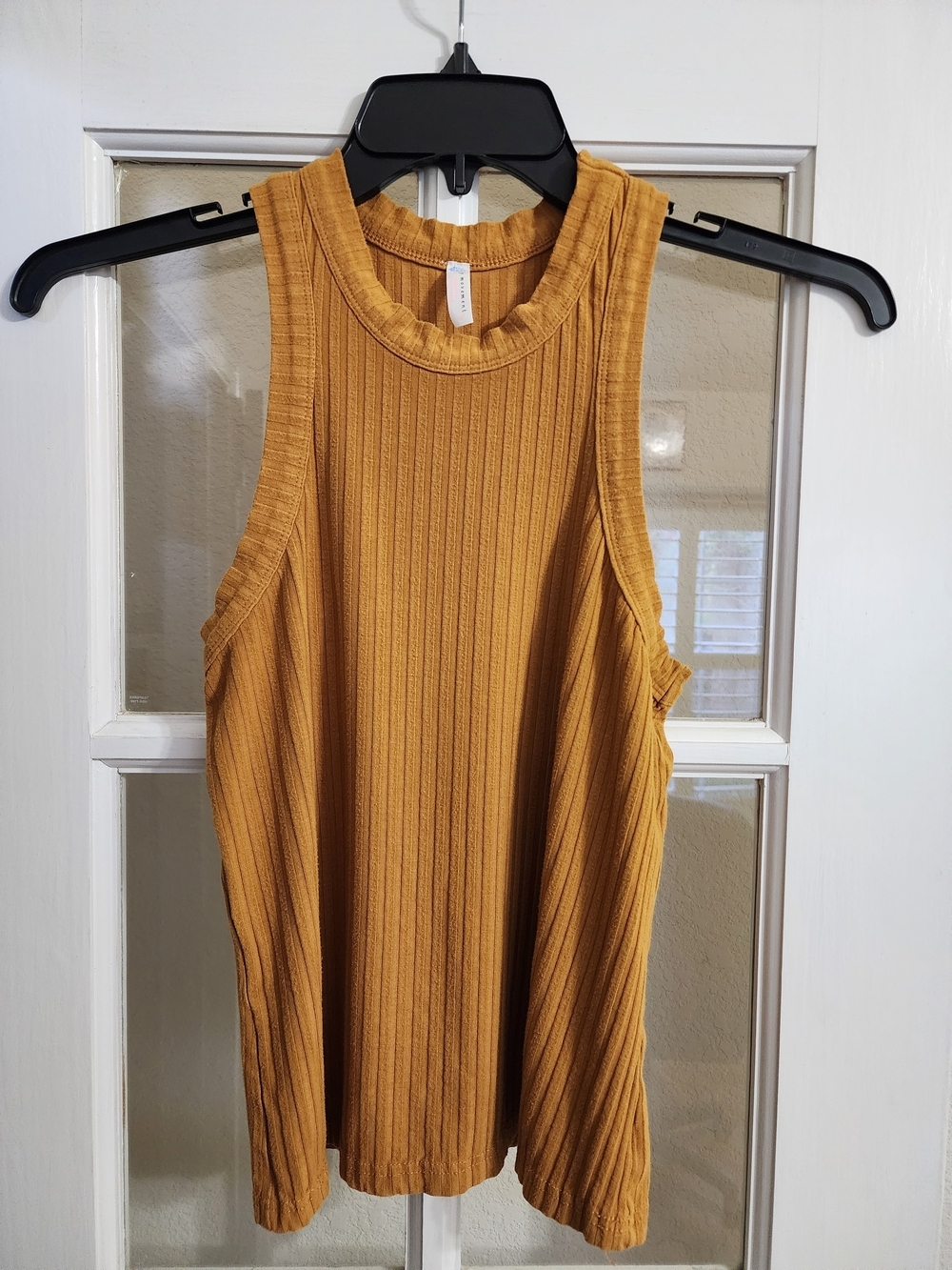 FP Movement Free People Ribbed Muscle Tank Mustard Size Small